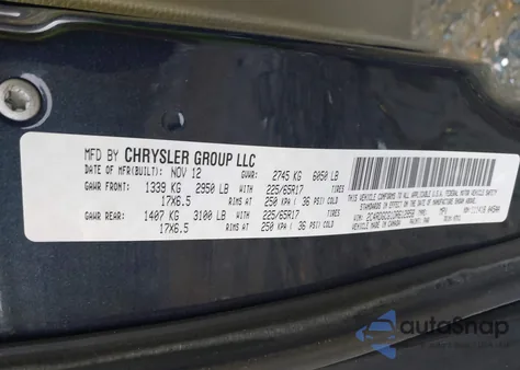 2013 Dodge Grand Caravan Sxt z USA, uszkodzony, nr VIN 2C4RDGCG1DR612958